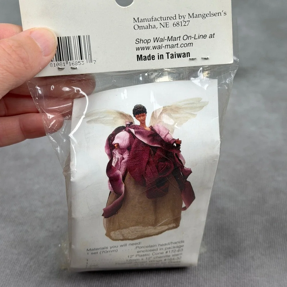 Vintage Mangelsen's Porcelain Head w Hands for Angel Tree Topper DIY Craft Kit